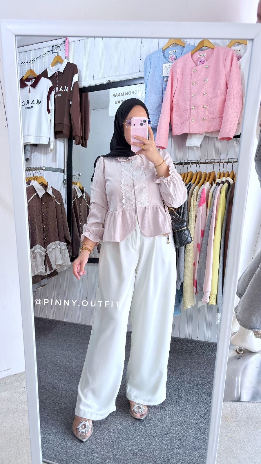 Blouse Crop Leher Rampel