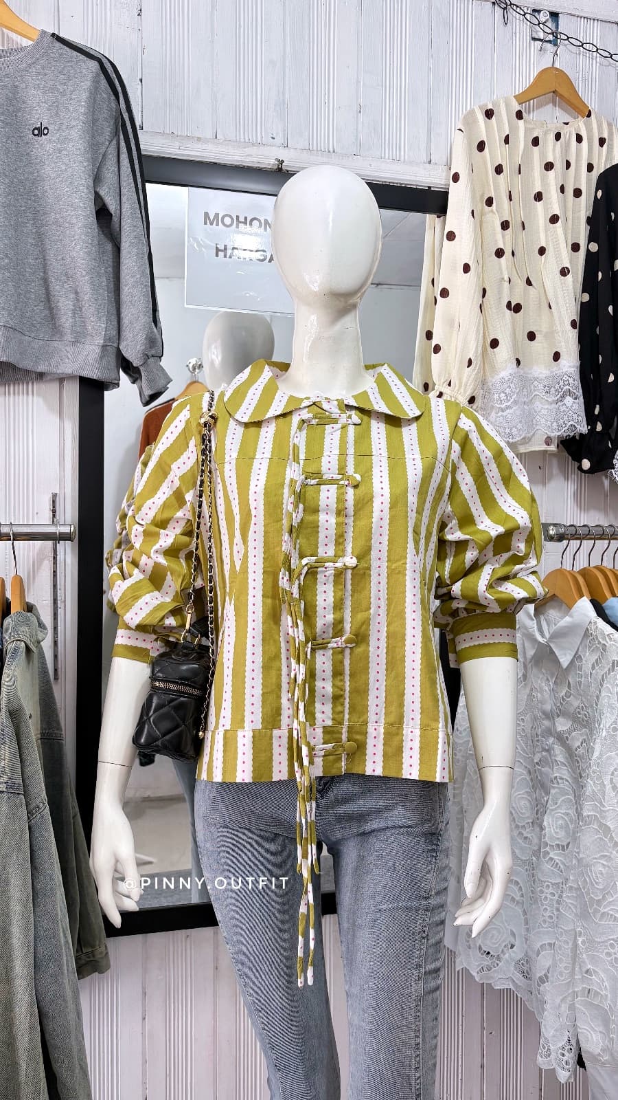 Blouse Salur Cheongsam — Avocado